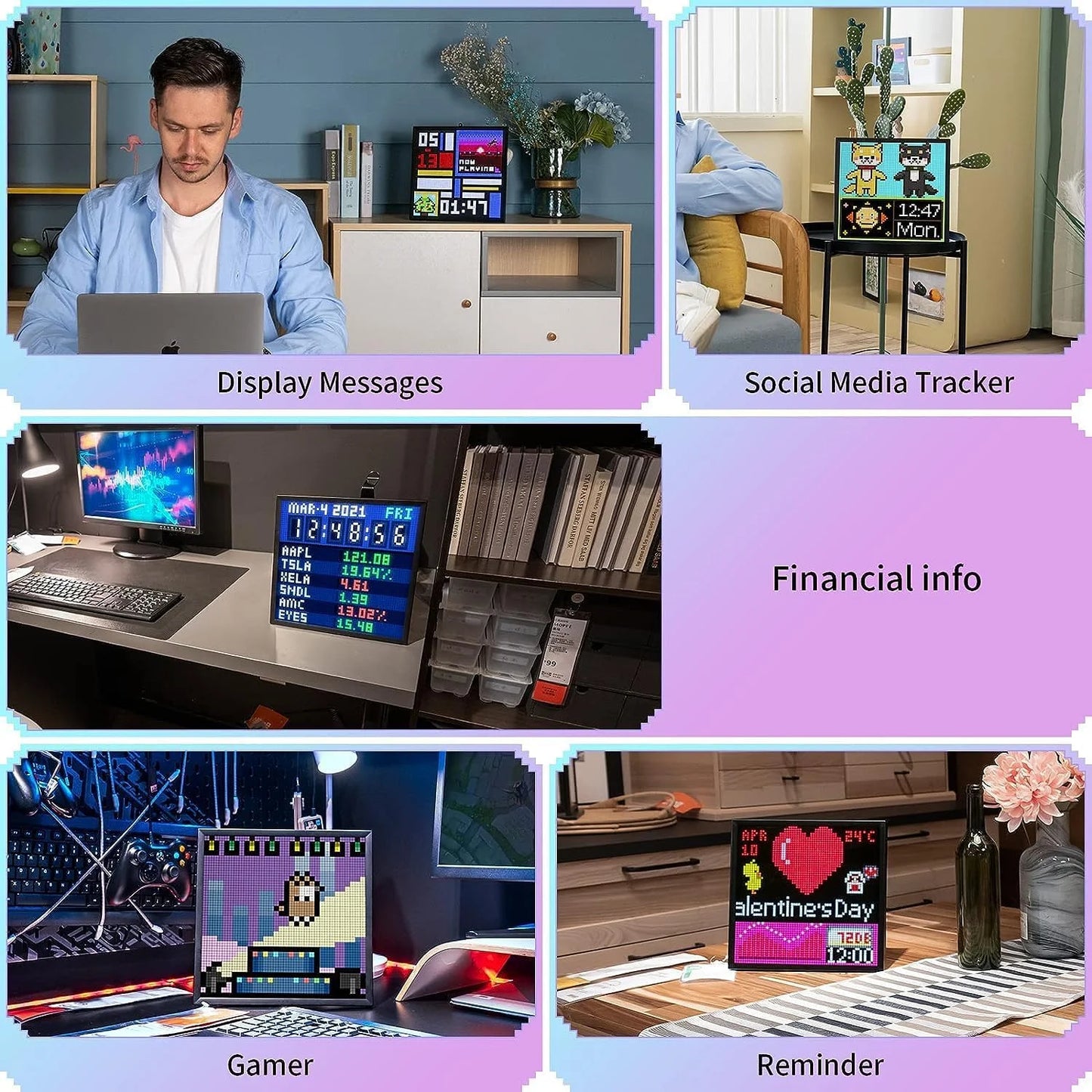 Divoom Pixoo 64 WiFi Pixel Art Display Digital Frame