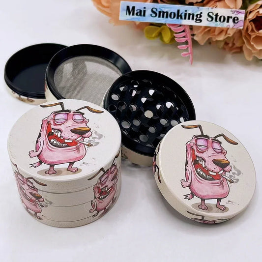 4-Layer Metal Dog Herb Grinder Smoking Tool Cigarettes