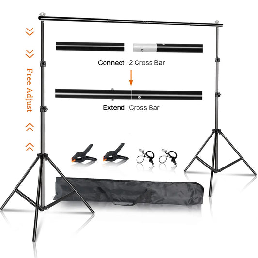 SH Photography Backdrop Stand System Kit With Carry Case