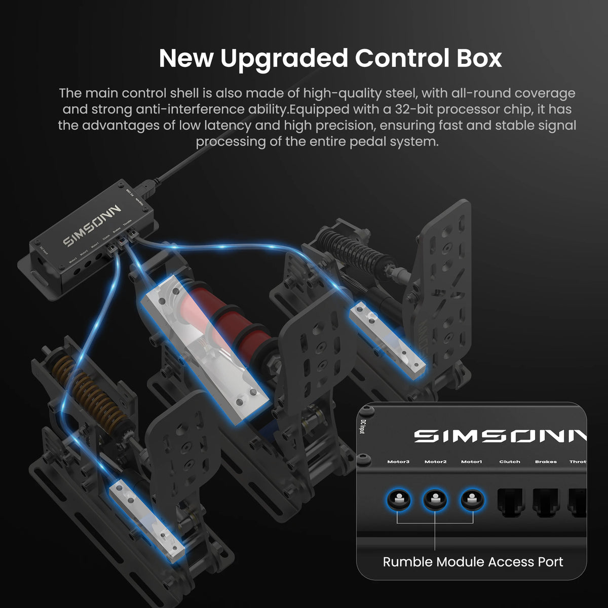 SIMSONN Plus X Sim Racing Pedal With Vibration Motor Kit