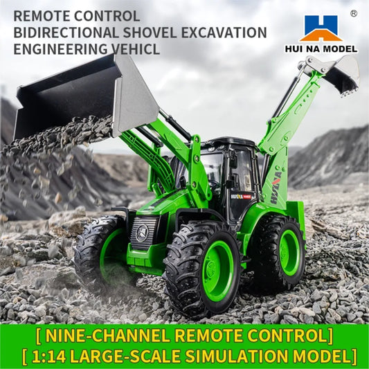 Huina Remote Control Backhoe Excavator Rc Construction Truck Toy