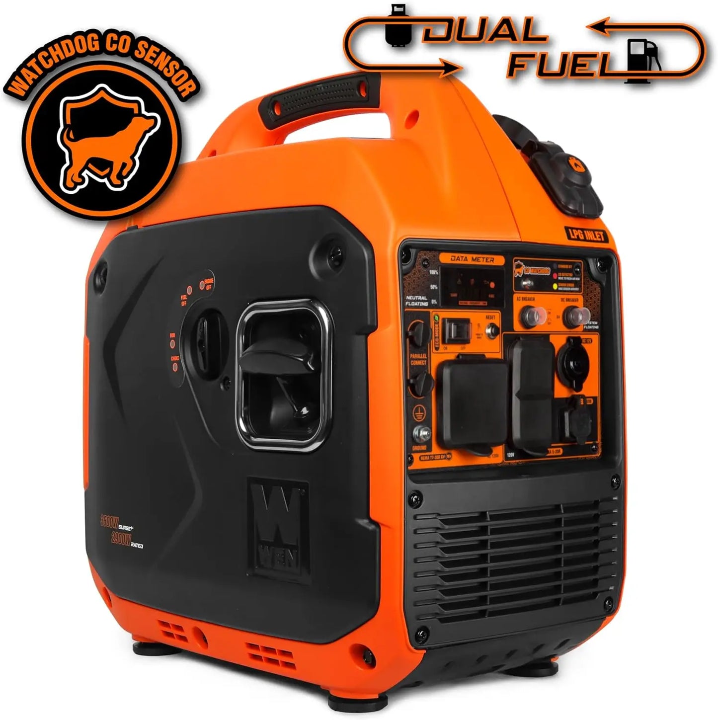 Quiet and Lightweight 3600-Watt Dual Fuel RV-Ready Portable Inverter Generator with Fuel Shut Off and CO Watchdog (DF360iX)