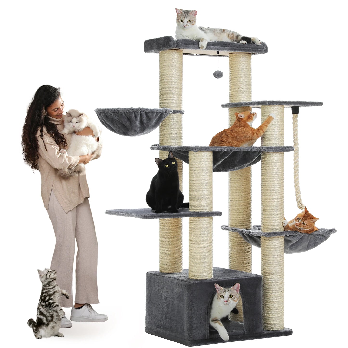 PAWZ Road Cat Tree With Multiple Levels And Perches