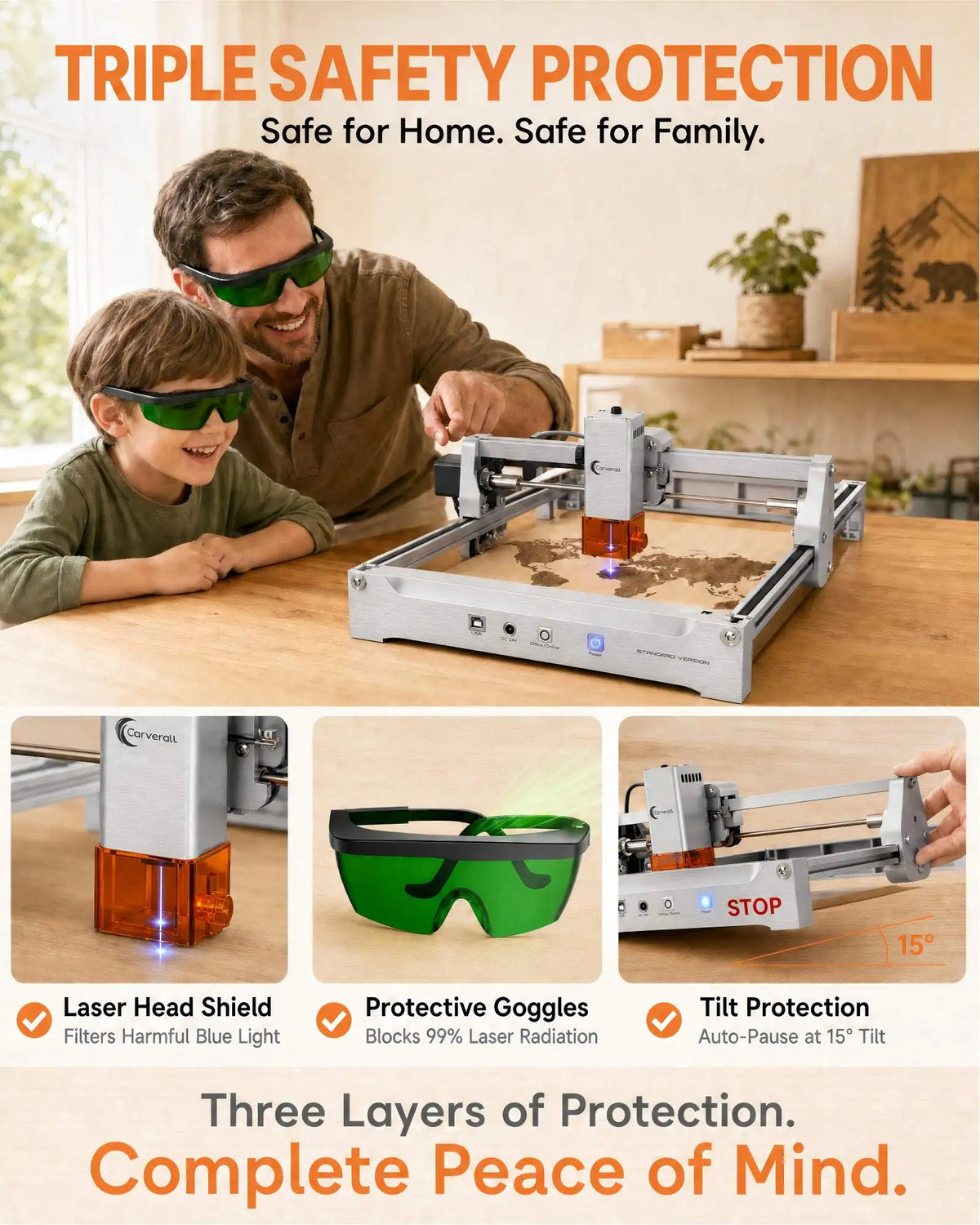 Carverall 12W Laser Engraver And Cutter For Wood And Leather