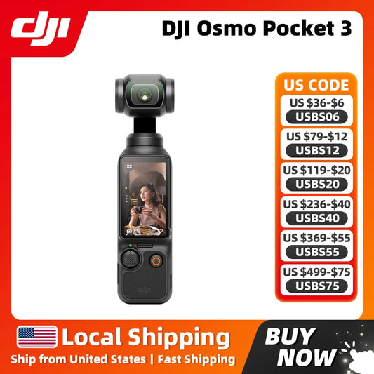 DJI Osmo Pocket 3 4K Portable Three Axis Gimbal Camera