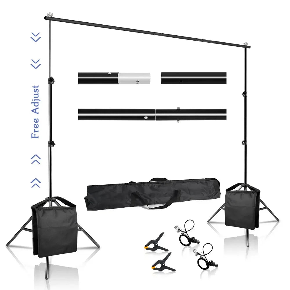 SH Studio Backdrop Stand Telescopic Support With Carry Bag