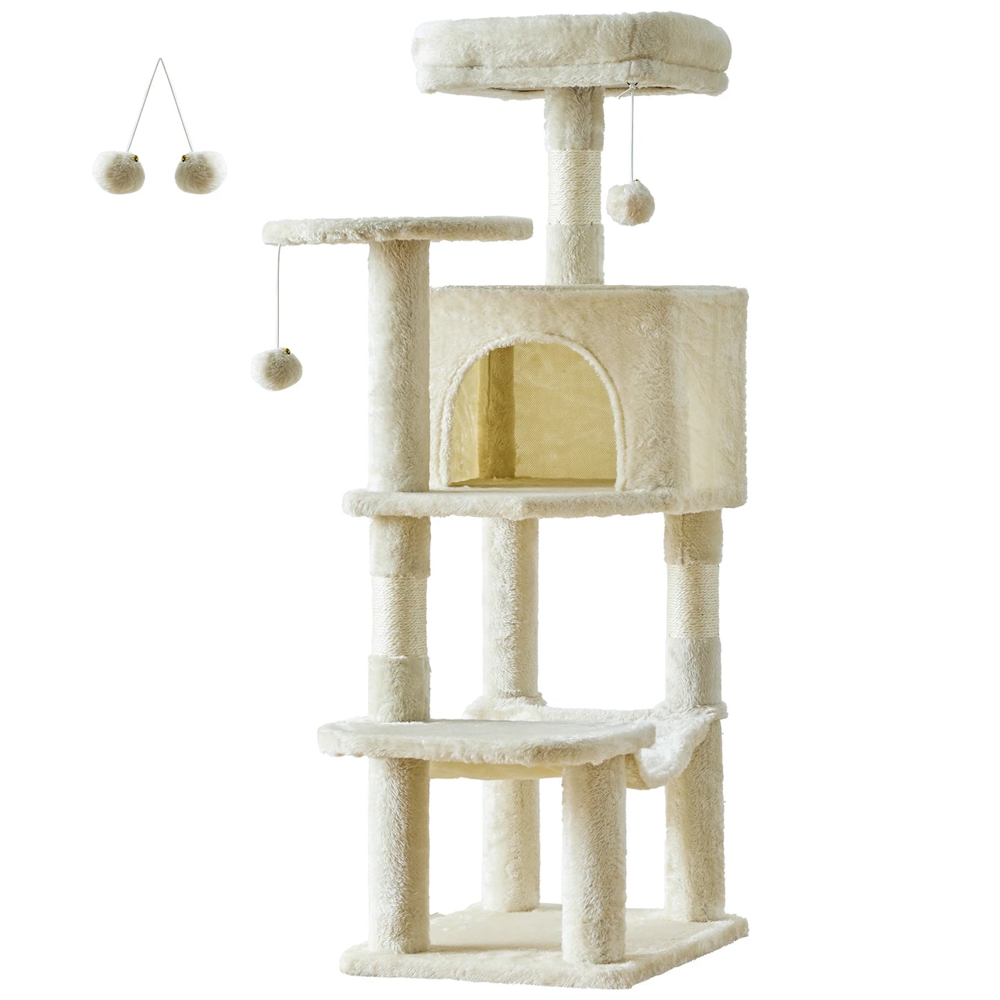 JHK Multi Level Cat Tree With Scratching Posts Indoors