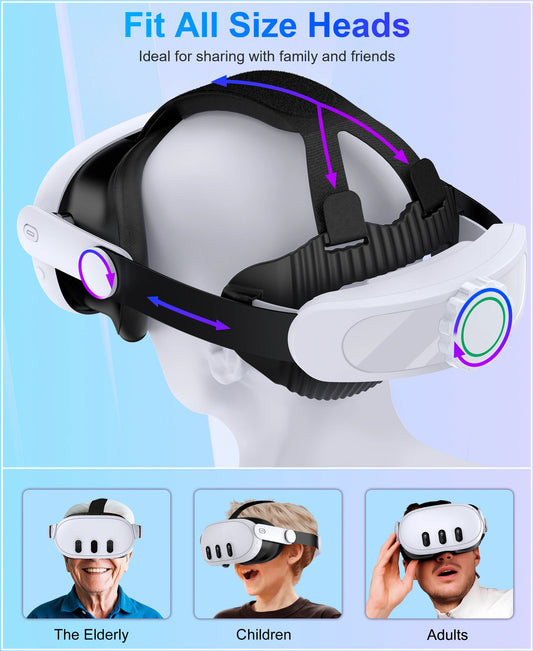 DinoFire Comfort Fit Head Strap For Meta Quest 3 Series