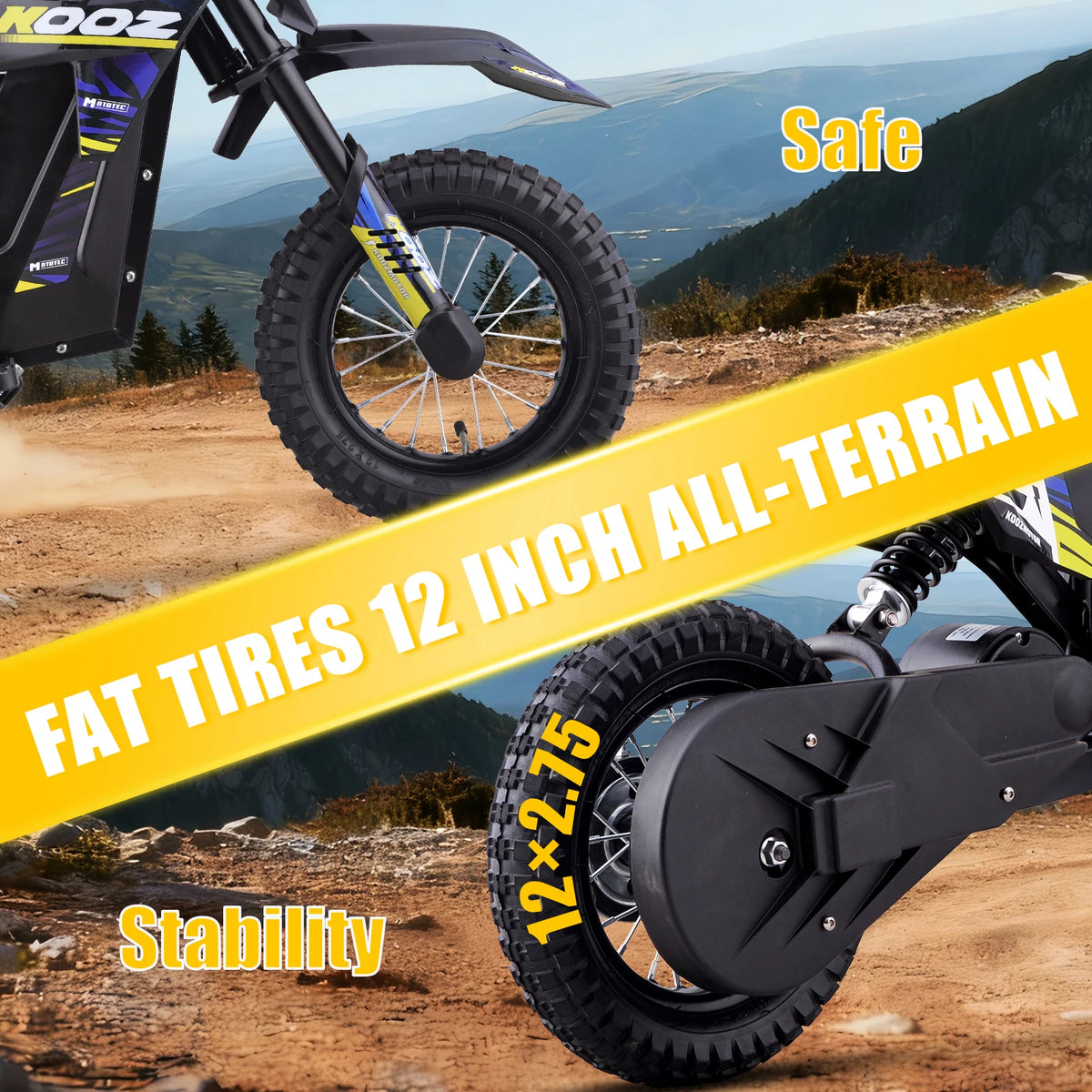 KOOZ 300W Electric Dirt Bike For Kids Outdoor Adventure