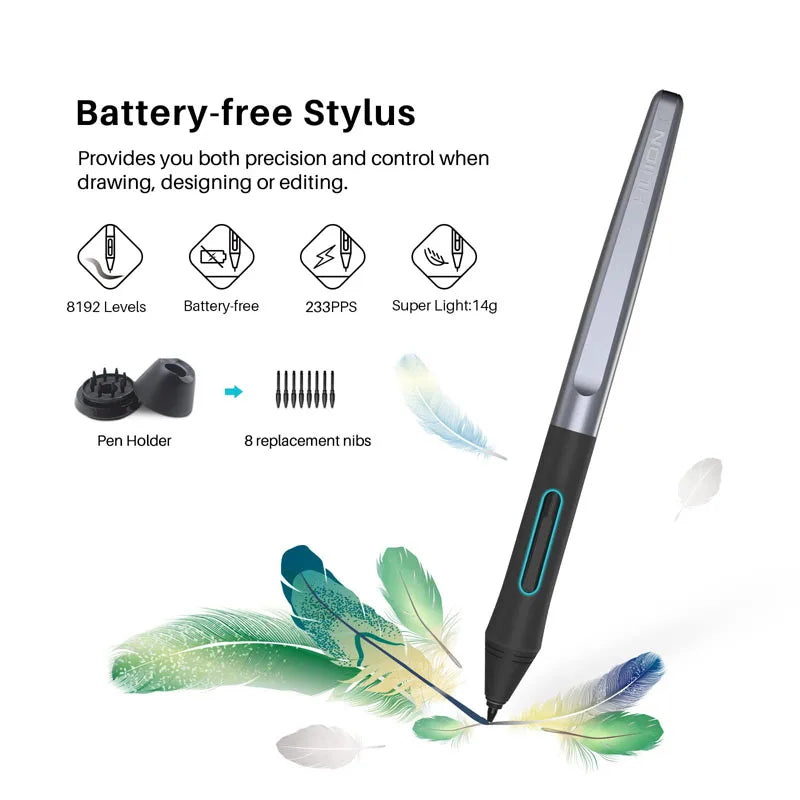 HUION Inspiroy H1060P Graphics Drawing Tablet With Battery Free Stylus