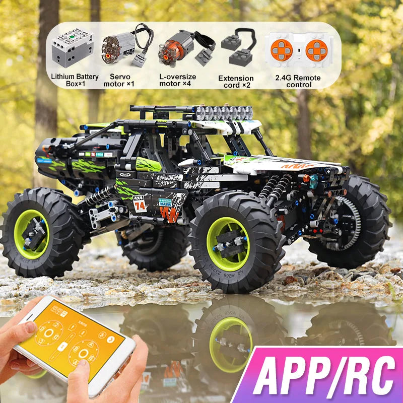 Mould King 4WD RC Buggy Building Blocks Assembly Kit