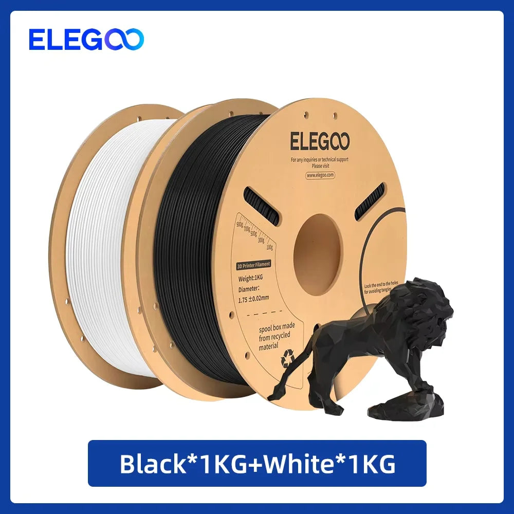 ELEGOO Rapid PLA Plus Filament 1.75mm, 3D Printer Filament for 30-600 MM/s High Speed Printing, 4 Pack 1kg Spool(2.2lbs)