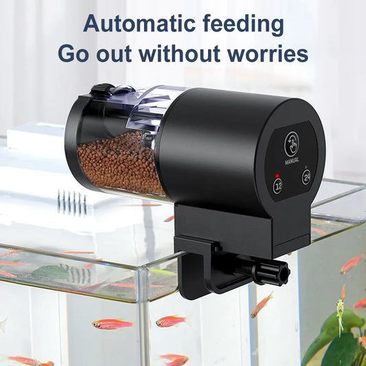 Automatic Fish Tank Feeder Large Capacity Timer Food Dispenser Intelligent Control Fish Feeder for Tank Aquariums & Pond