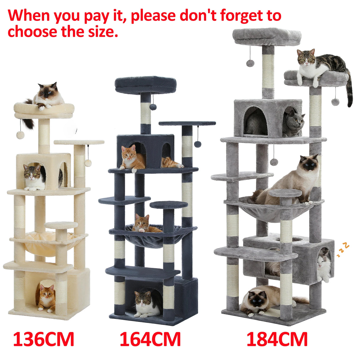 PAWZ Road Cat Tree With Sisal Scratching Posts And Condos