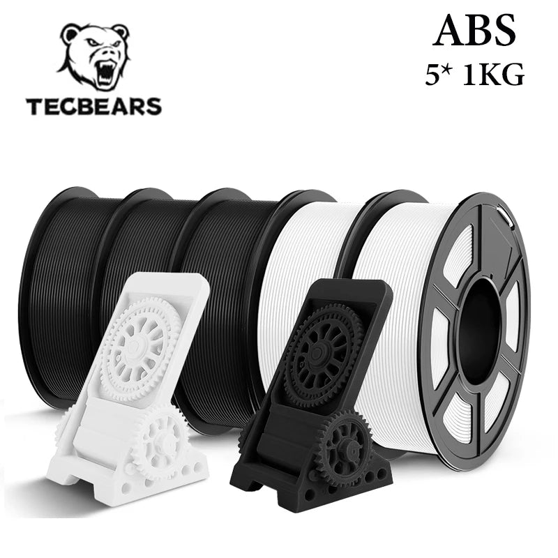 TECBEARS 3D Filament PLA/PETG/High Speed matte petg /abs/silk/HSMPLA/PLA Plus/pla 5kg 1.75mm 3D Printer Filament for 3D Printer