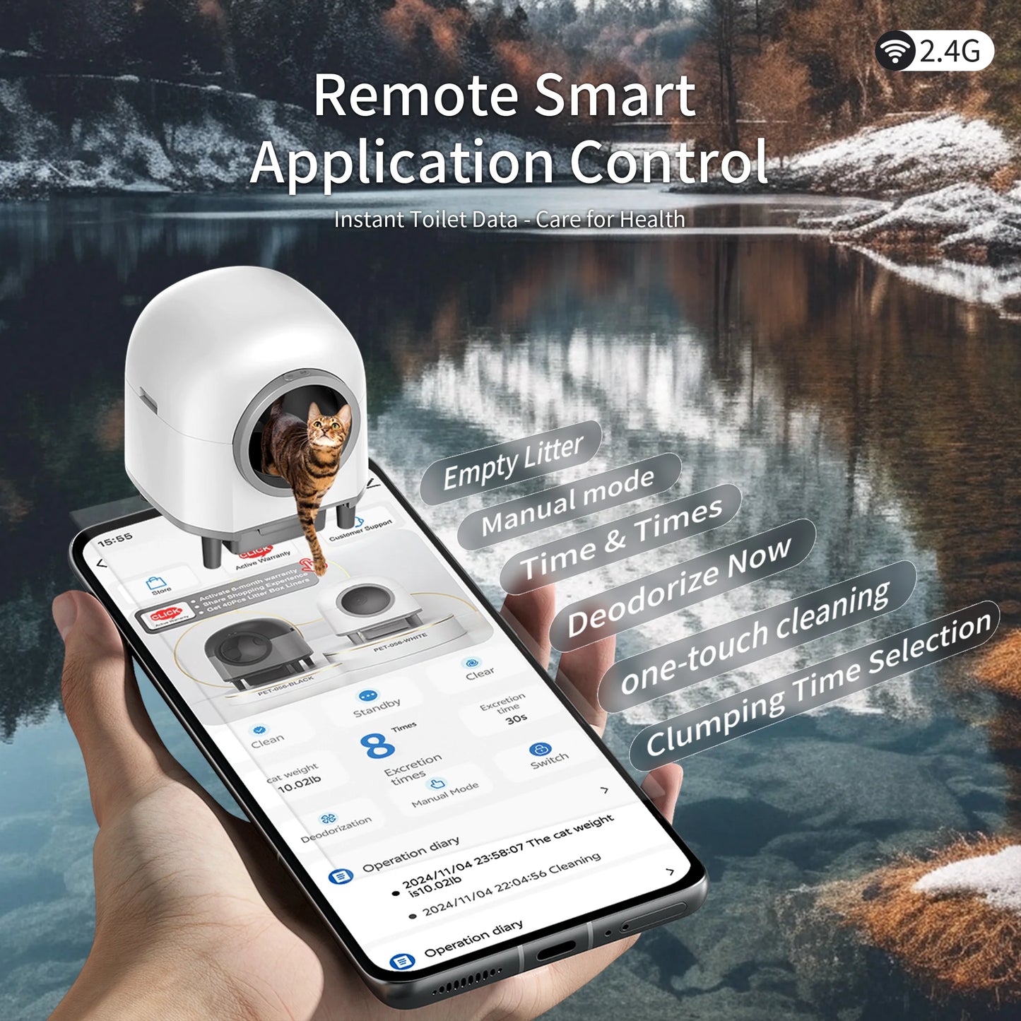 REDSASA OMCPET Automatic Self Cleaning Smart Cat Litter Box App