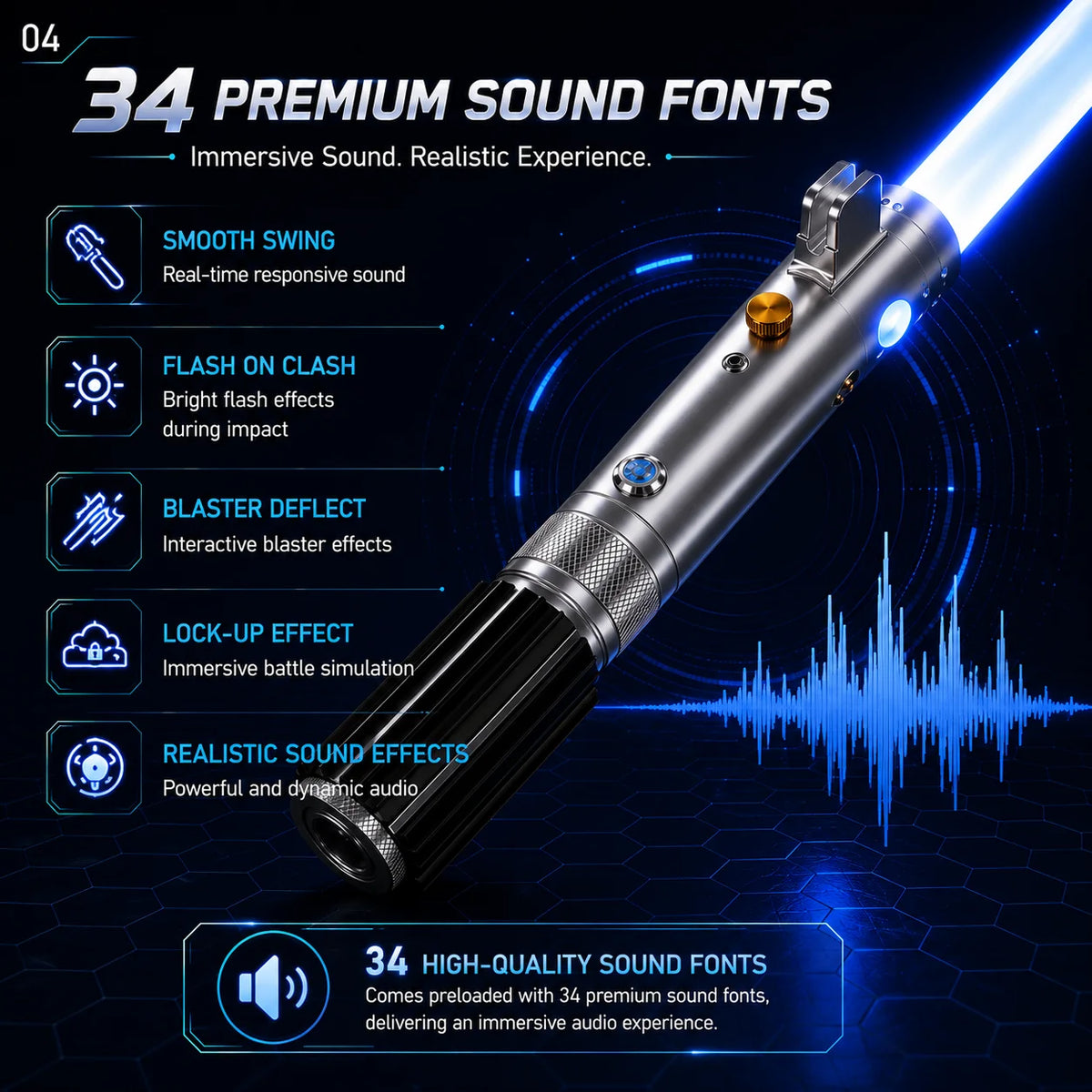 Damiensaber Anakin Luke Skywalker Smooth Swing Motion Control Lightsaber