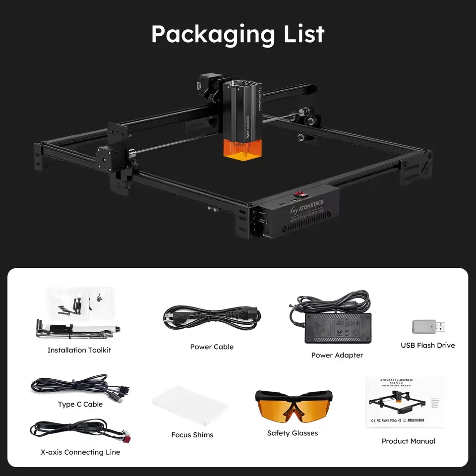 Atomstack A20 Pro V2 20W Desktop Laser Engraving Machine
