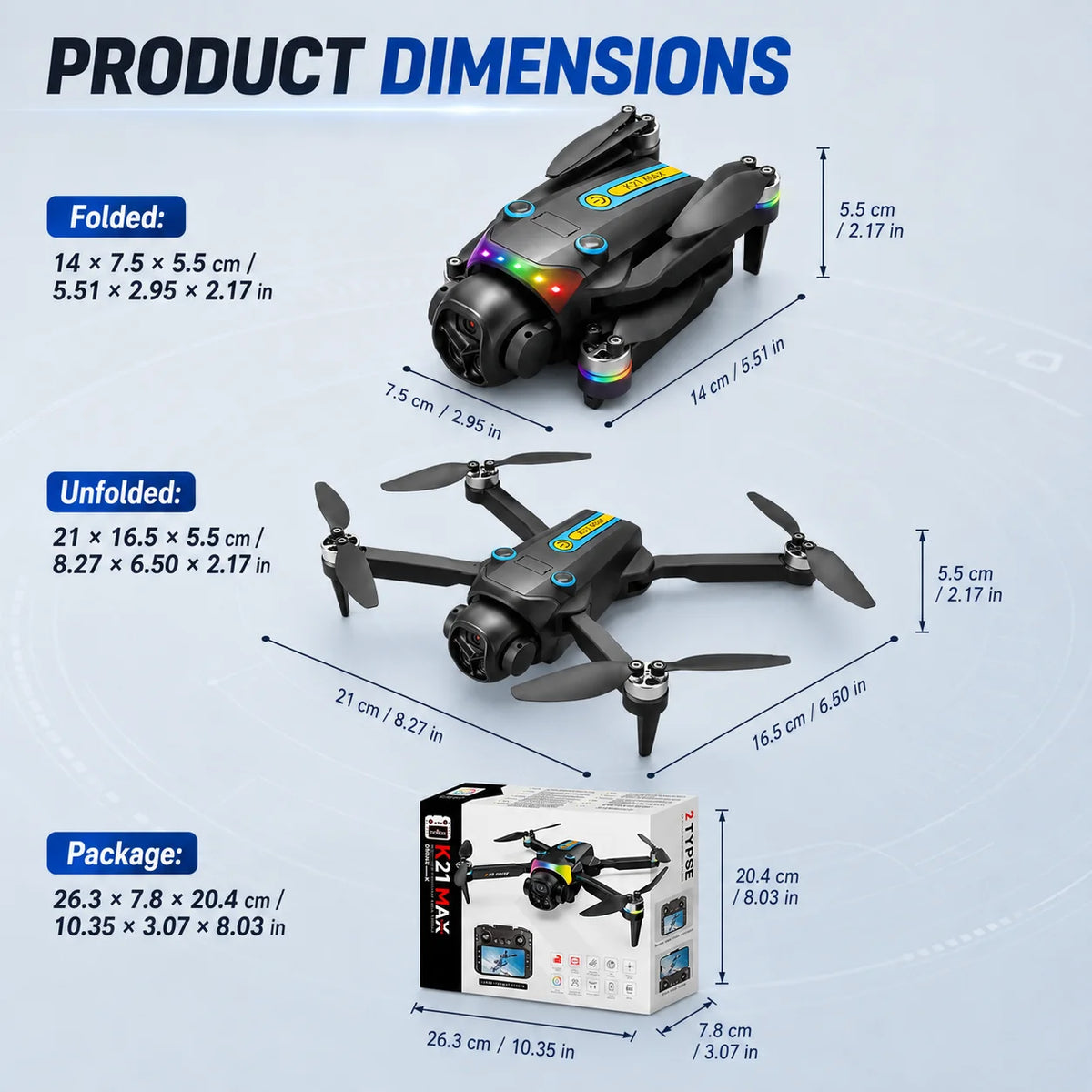 ZNLYRION RC Drone Optical Flow Headless Mode 360 Stunt Roll