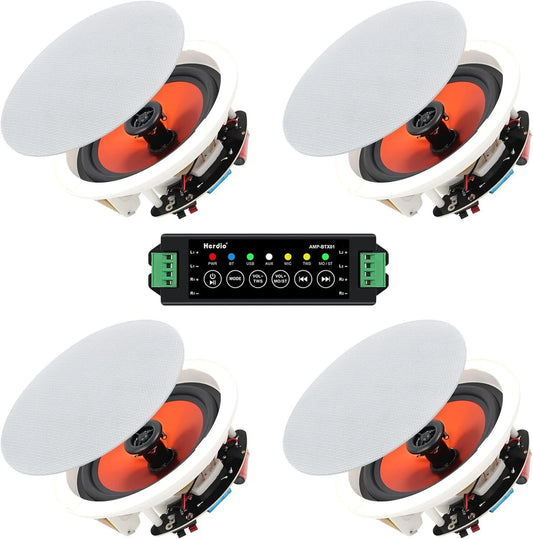 Herdio 4-Piece In-Ceiling Bluetooth Speaker System
