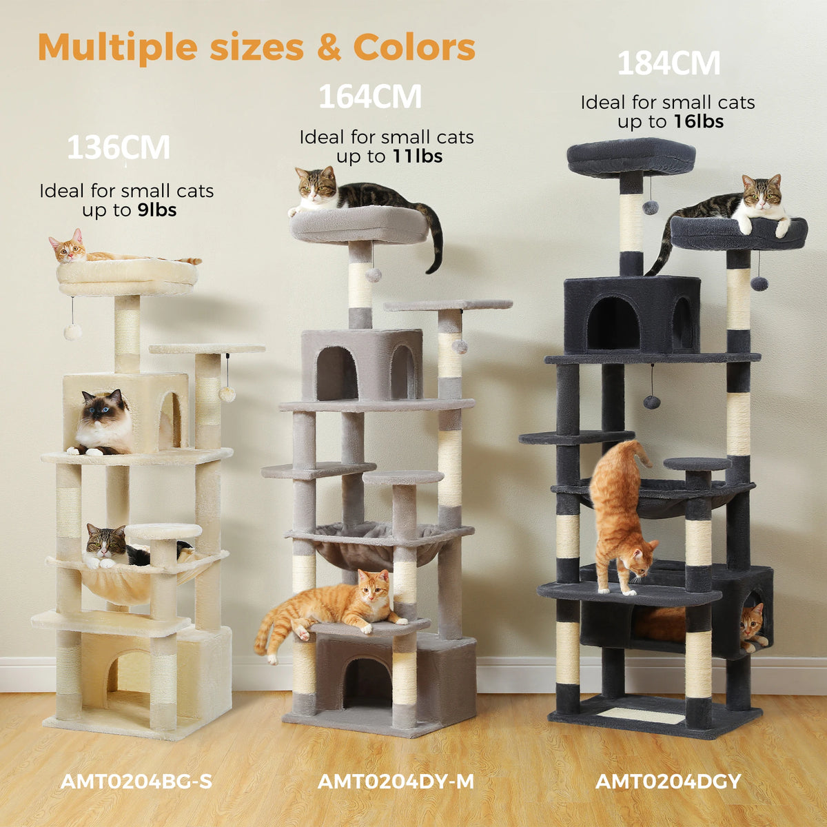 PAWZ Road Cat Tree With Sisal Scratching Posts And Condos