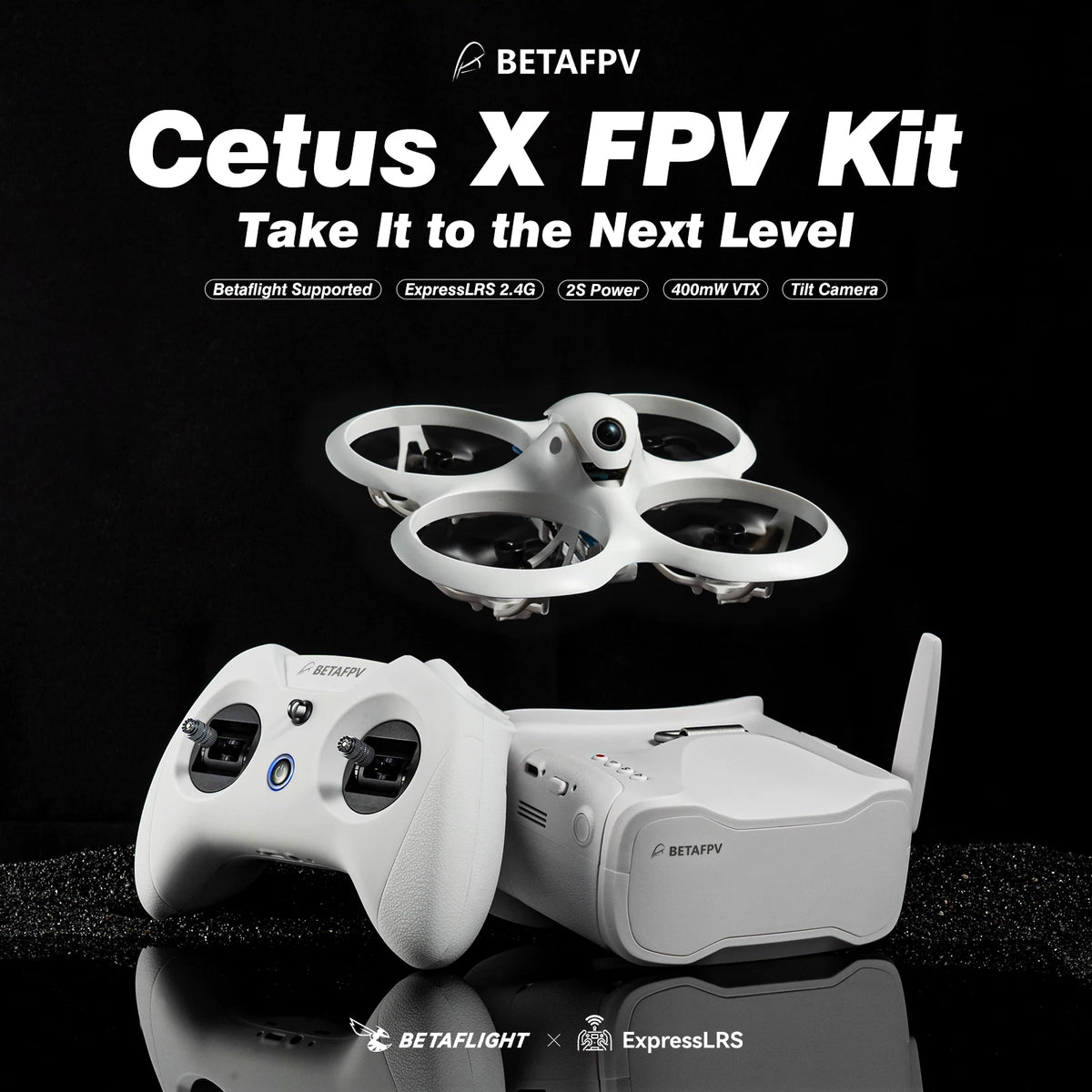 BetaFPV Cetus X FPV Racing Drone Kit With Transmitter And Goggles