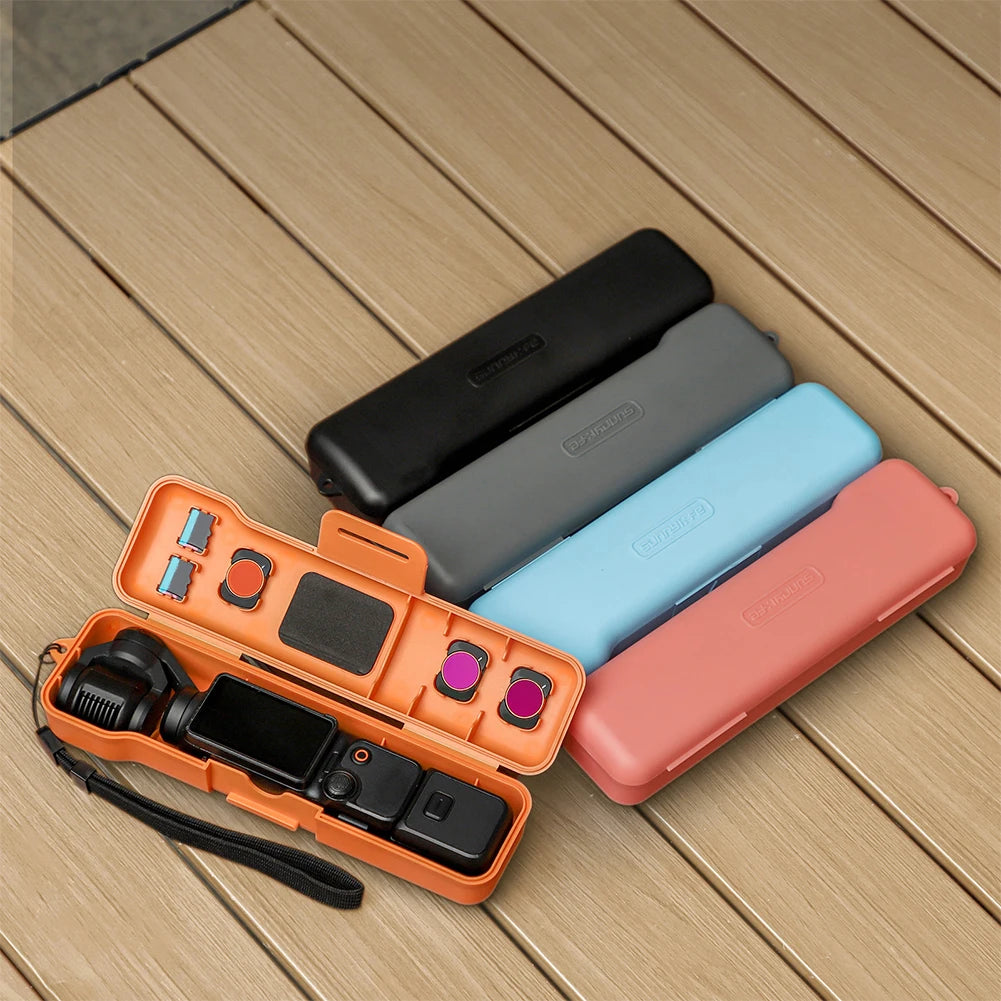 Flip-Open Protective Case with Lanyard PC Hard Protective Cover Wear Resist Camera Shell Sleeve for DJI OSMO Pocket 3