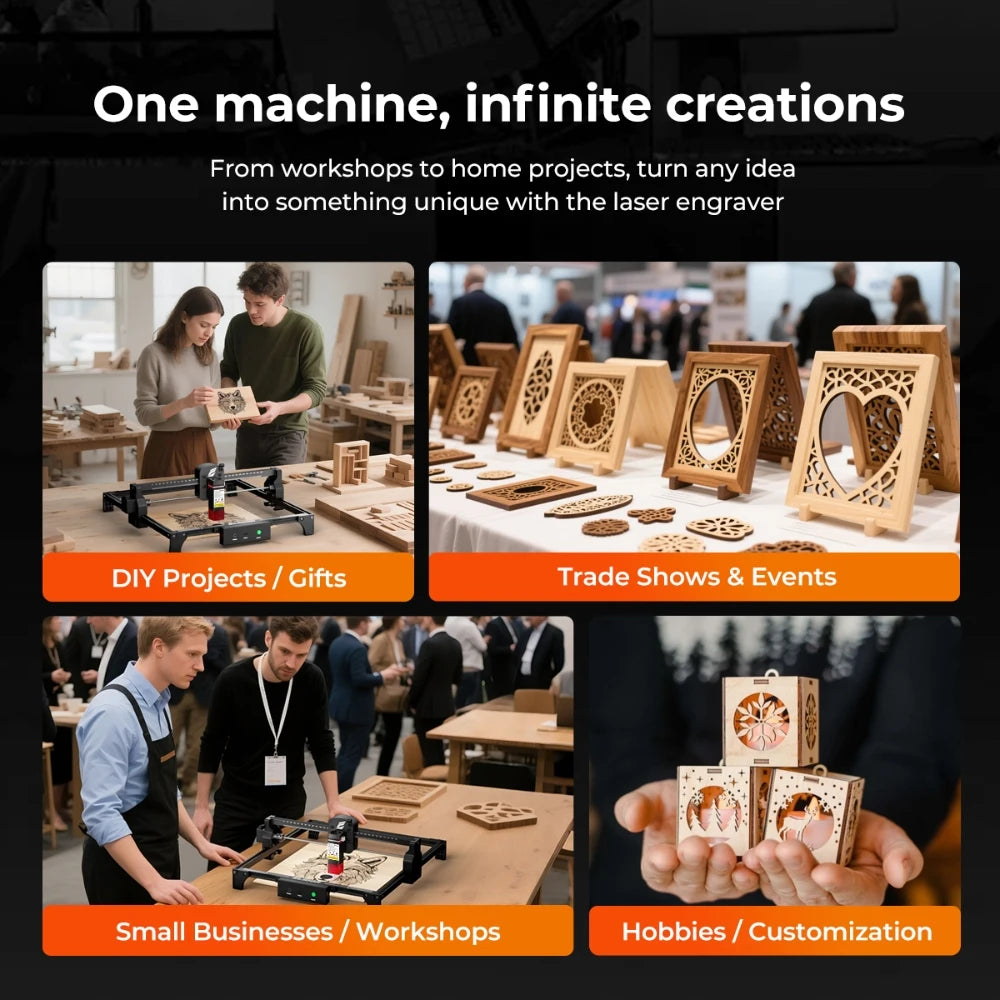 ELIDOR Z6 6W Laser Engraver And Cutter For Wood Acrylic Leather