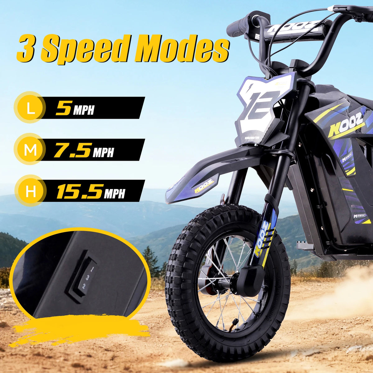 KOOZ HP122E Electric Dirt Bike for Children 36V 300W