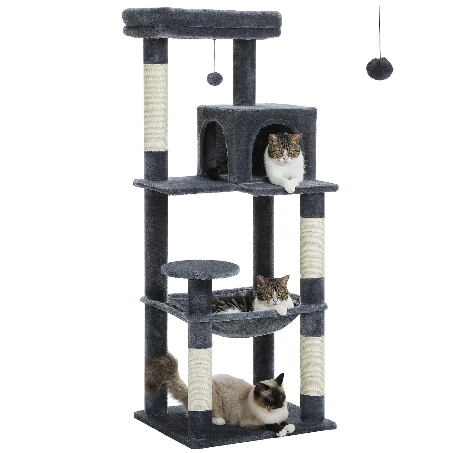 PEQULTICN Multi Level Cat Tree With Scratching Posts