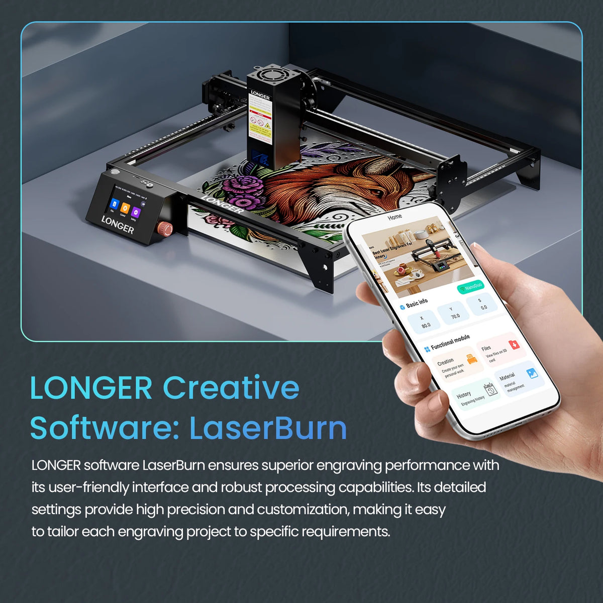 Longer Ray5 20W Laser Engraver Wireless Touch Screen