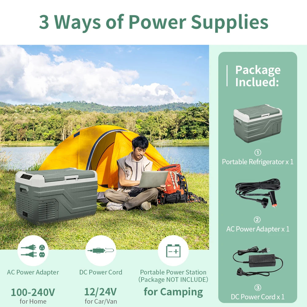 Alpicool Compressor Car Refrigerator Portable Fridge Freezer For Travel