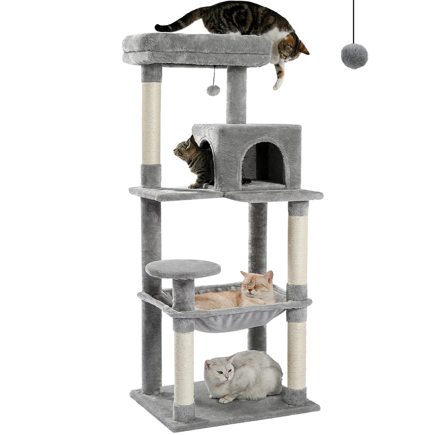 PAWZ Road Cat Tree Five Level Indoor Tower Hammock
