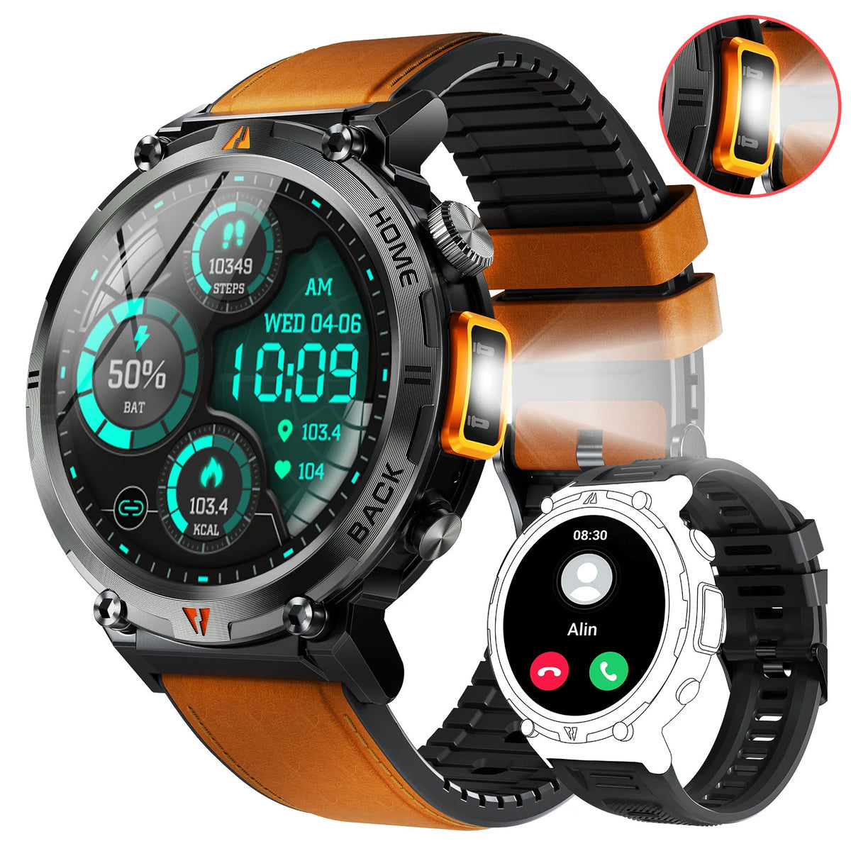 Eigiiis Ke3 Bluetooth Call Smartwatch With Heart Rate Tracking